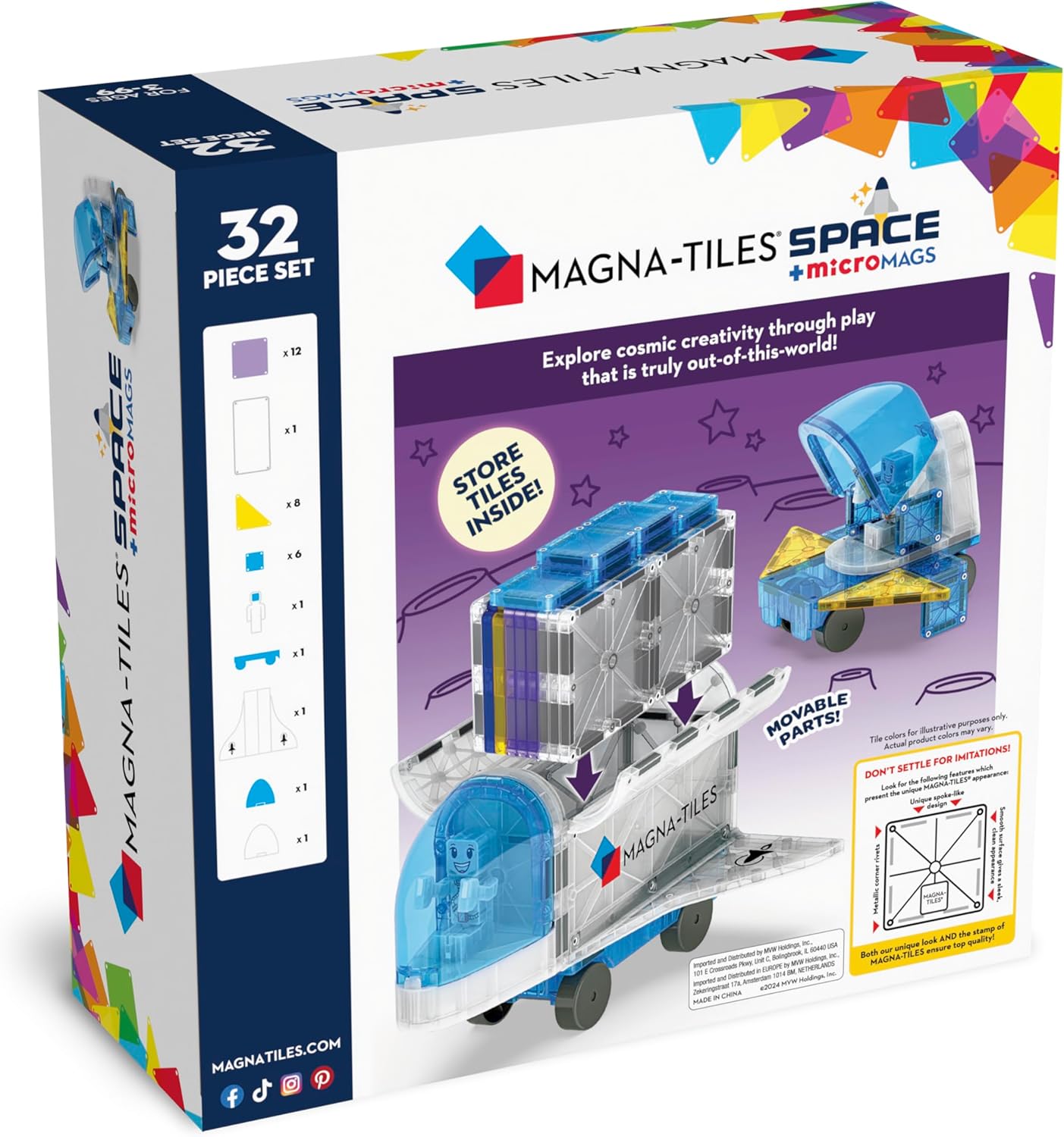 Magna Tiles - Space + MicroMAGS 32 piece