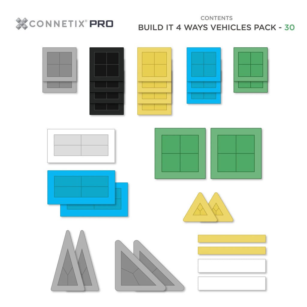 Connetix - PRO Build It 4 Ways Vehicles 30PC