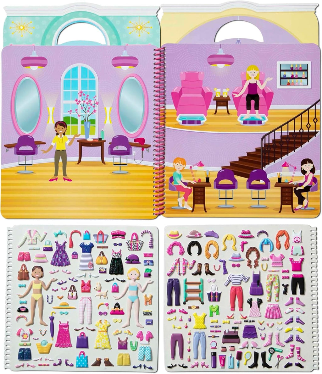 Melissa & Doug - Reusable Puffy Sticker Activity Book - Day of Glamour