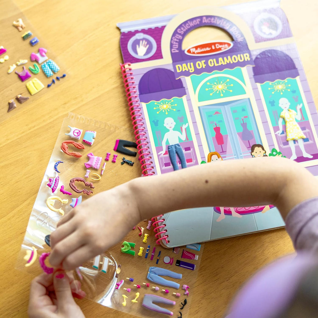 Melissa & Doug - Reusable Puffy Sticker Activity Book - Day of Glamour