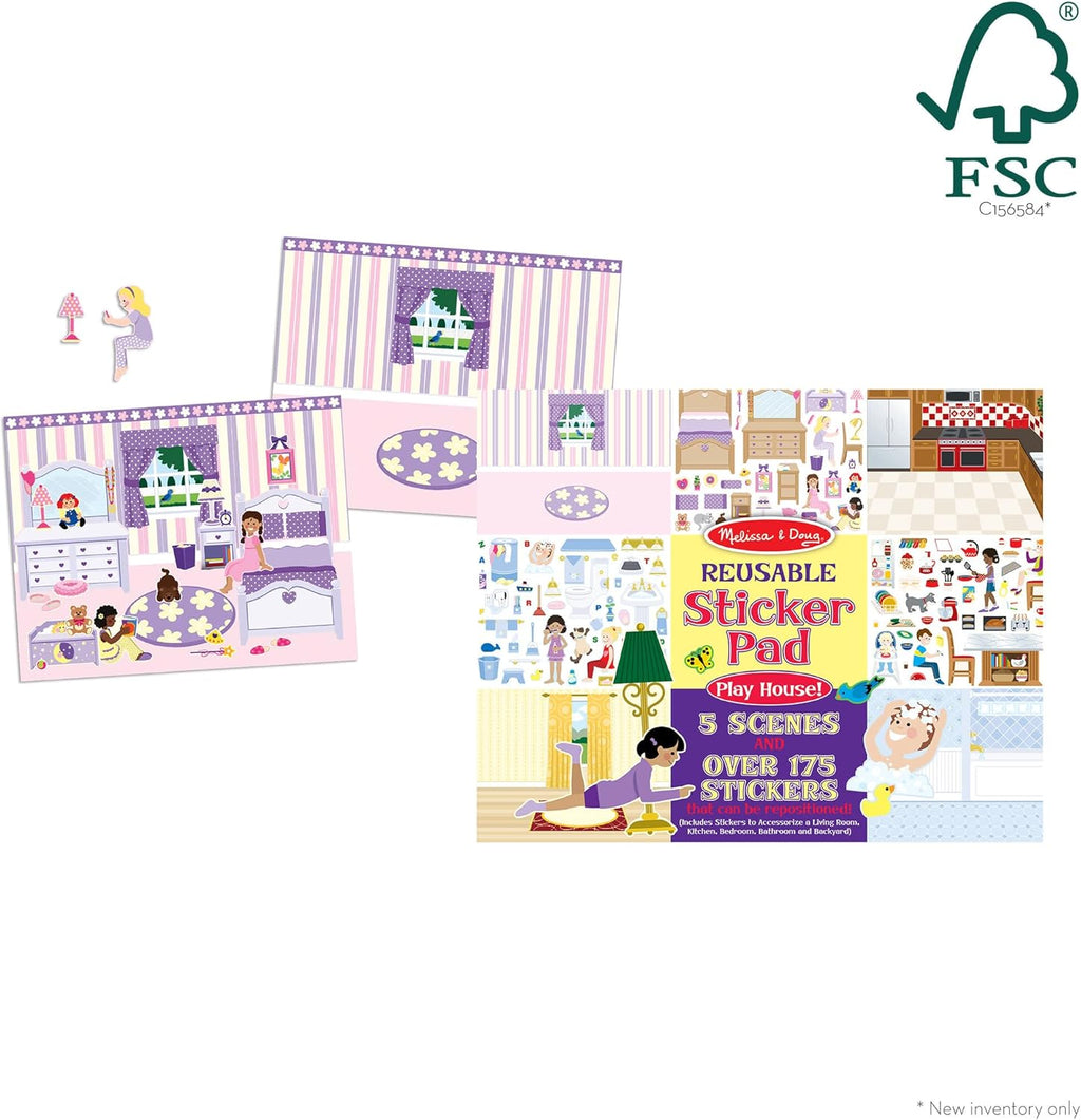 Melissa & Doug - Reusable Sticker Pad - Play House