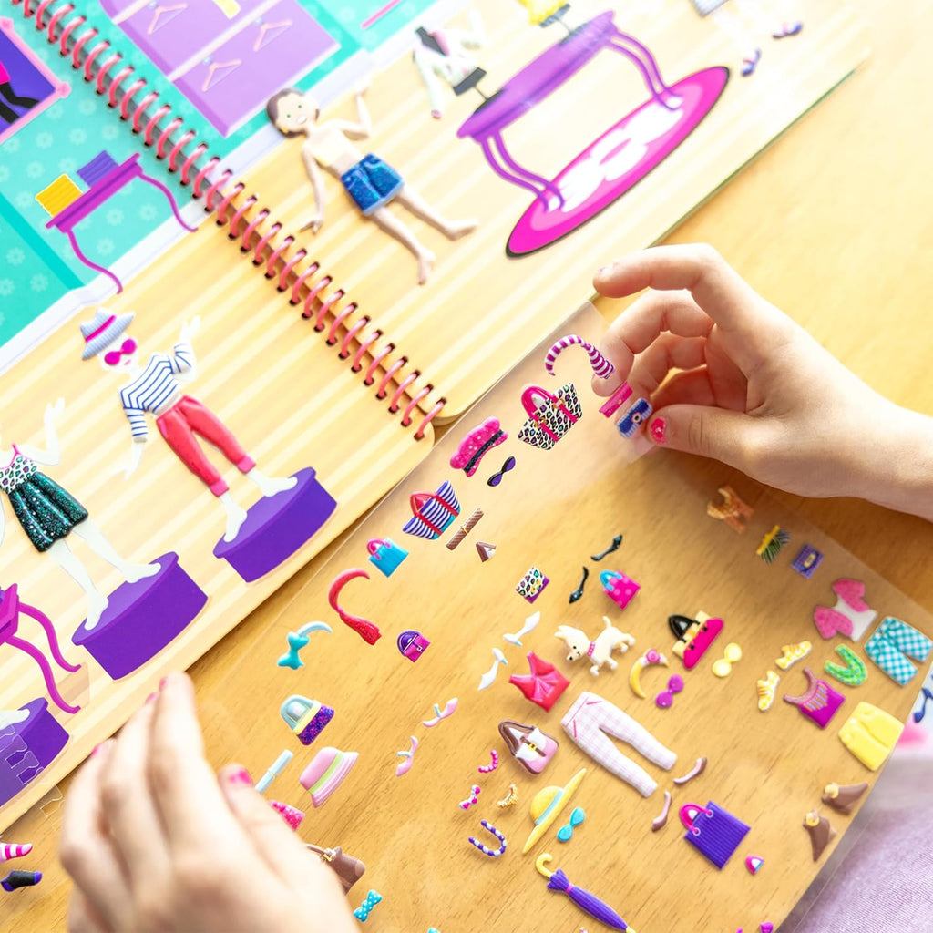 Melissa & Doug - Reusable Puffy Sticker Activity Book - Day of Glamour