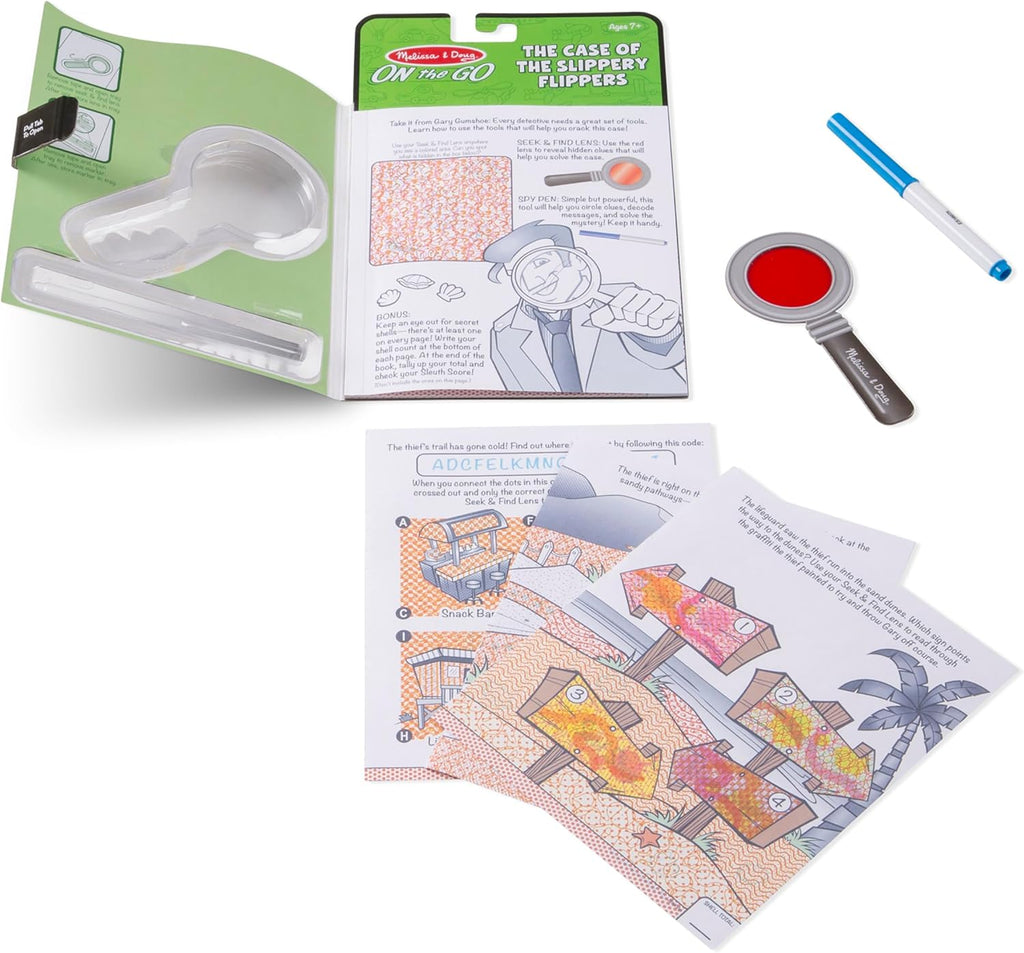 Melissa & Doug - Secret Decoder - Slippery Flippers - On the Go Travel Activity