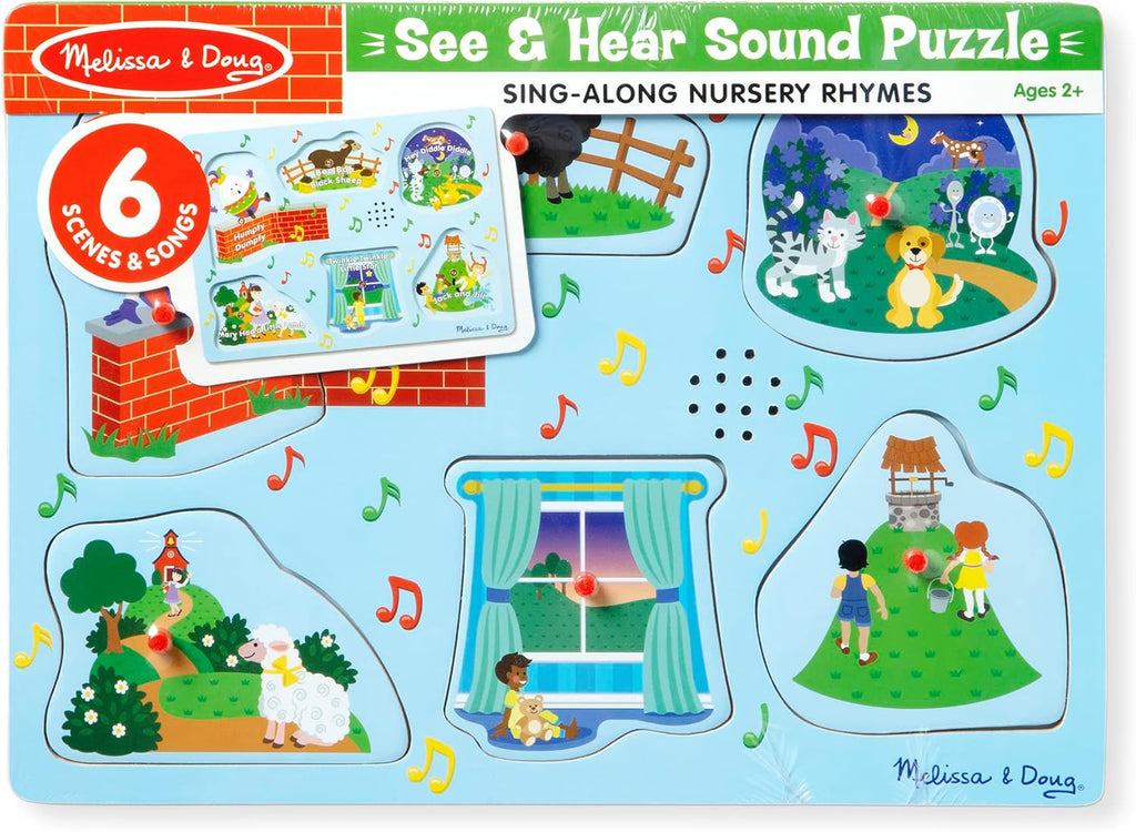 Melissa & Doug - Sing-Along Nursery Rhymes 2 Song Puzzle - 6pc