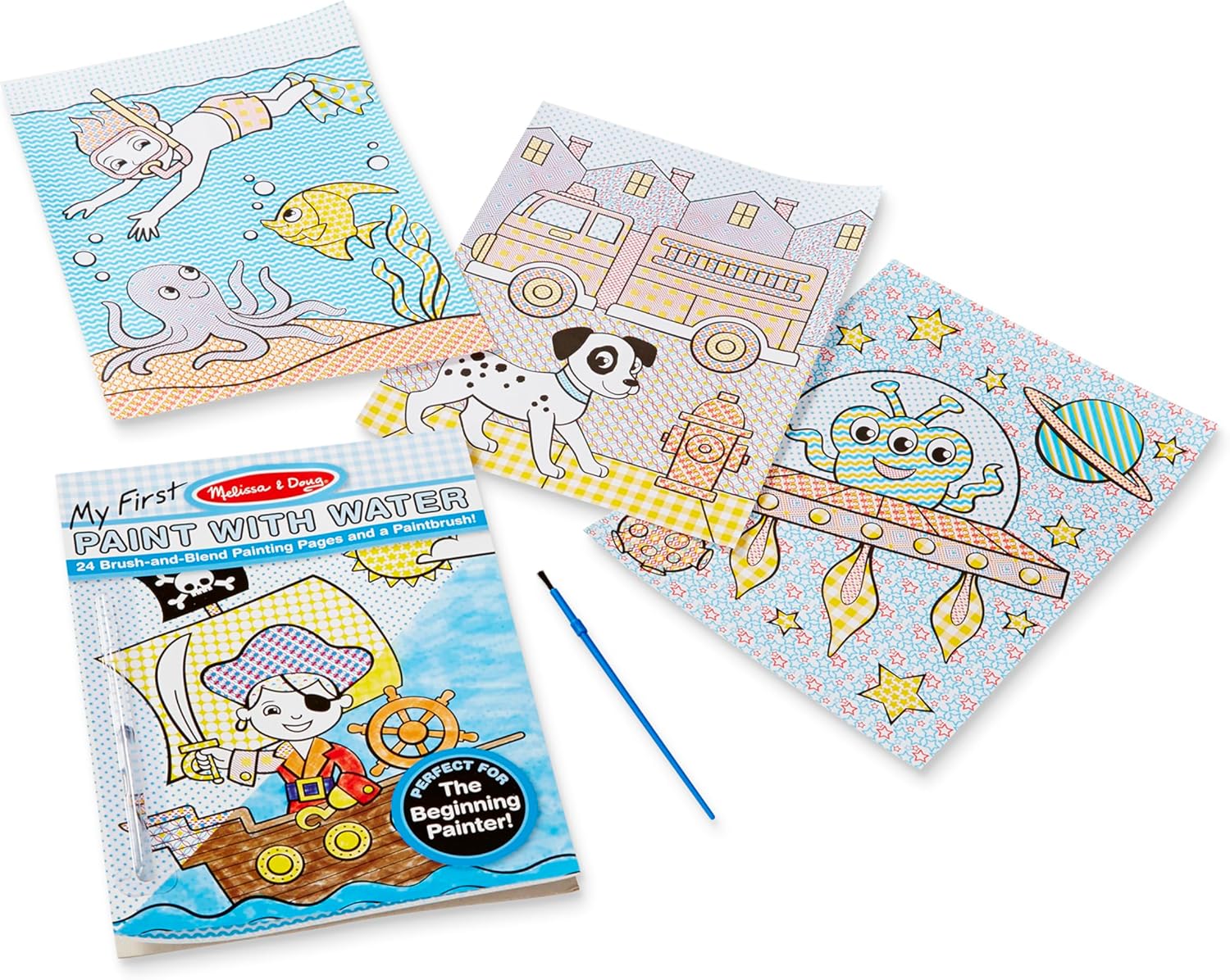 Melissa & Doug - My First Paint with Water - Pirates, Space, Construction & More