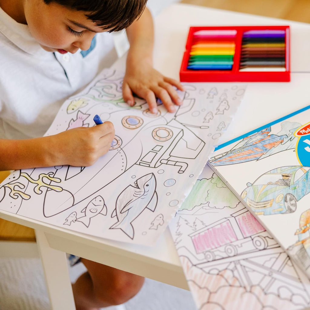 Melissa & Doug - Jumbo Colouring Pad - Vehicles