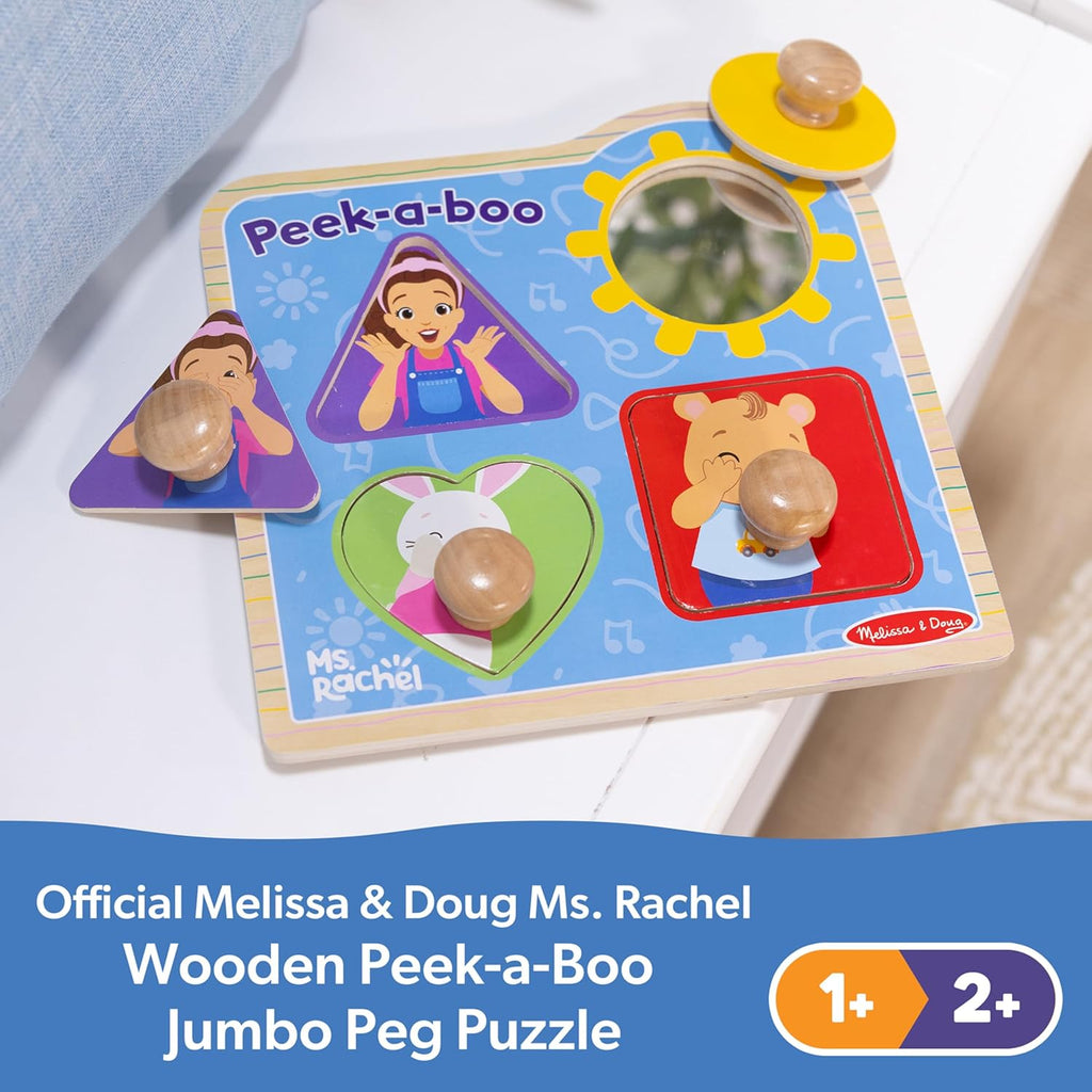 Melissa & Doug - Ms. Rachel Wooden Jumbo Knob Puzzle
