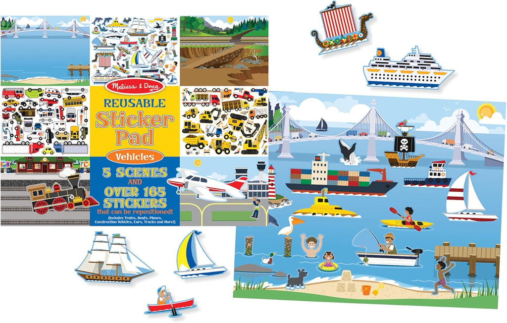 Melissa & Doug - Reusable Sticker Pad - Vehicles