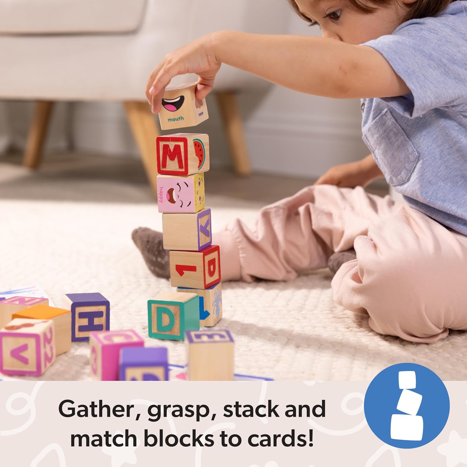 Melissa & Doug - Ms. Rachel Wooden Learning Blocks