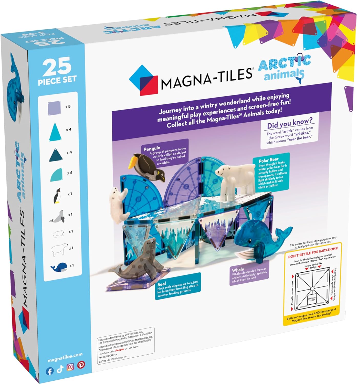 Magna Tiles - Arctic Animals Set - 25 piece