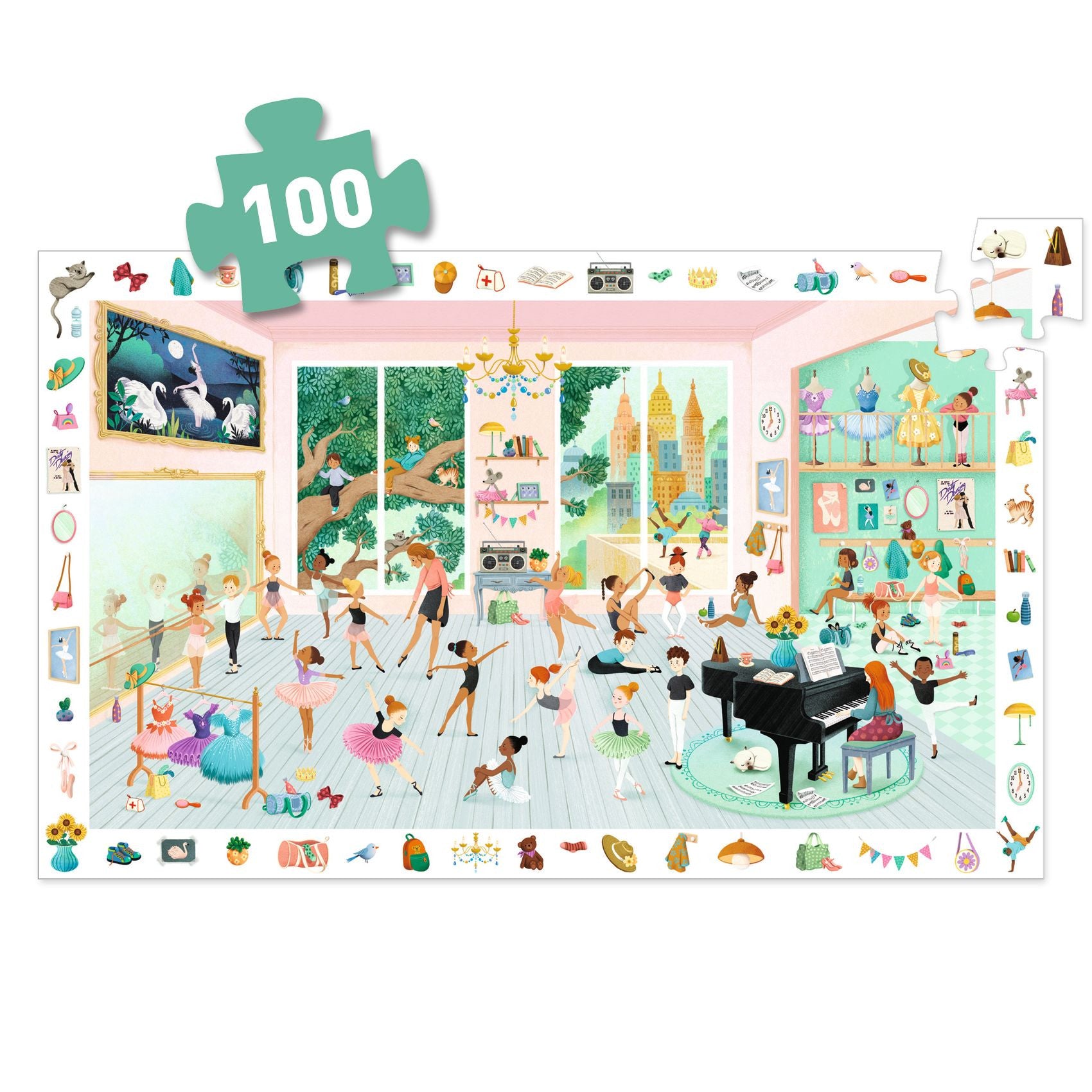 Djeco - The Dance School 100pc Observation Puzzle