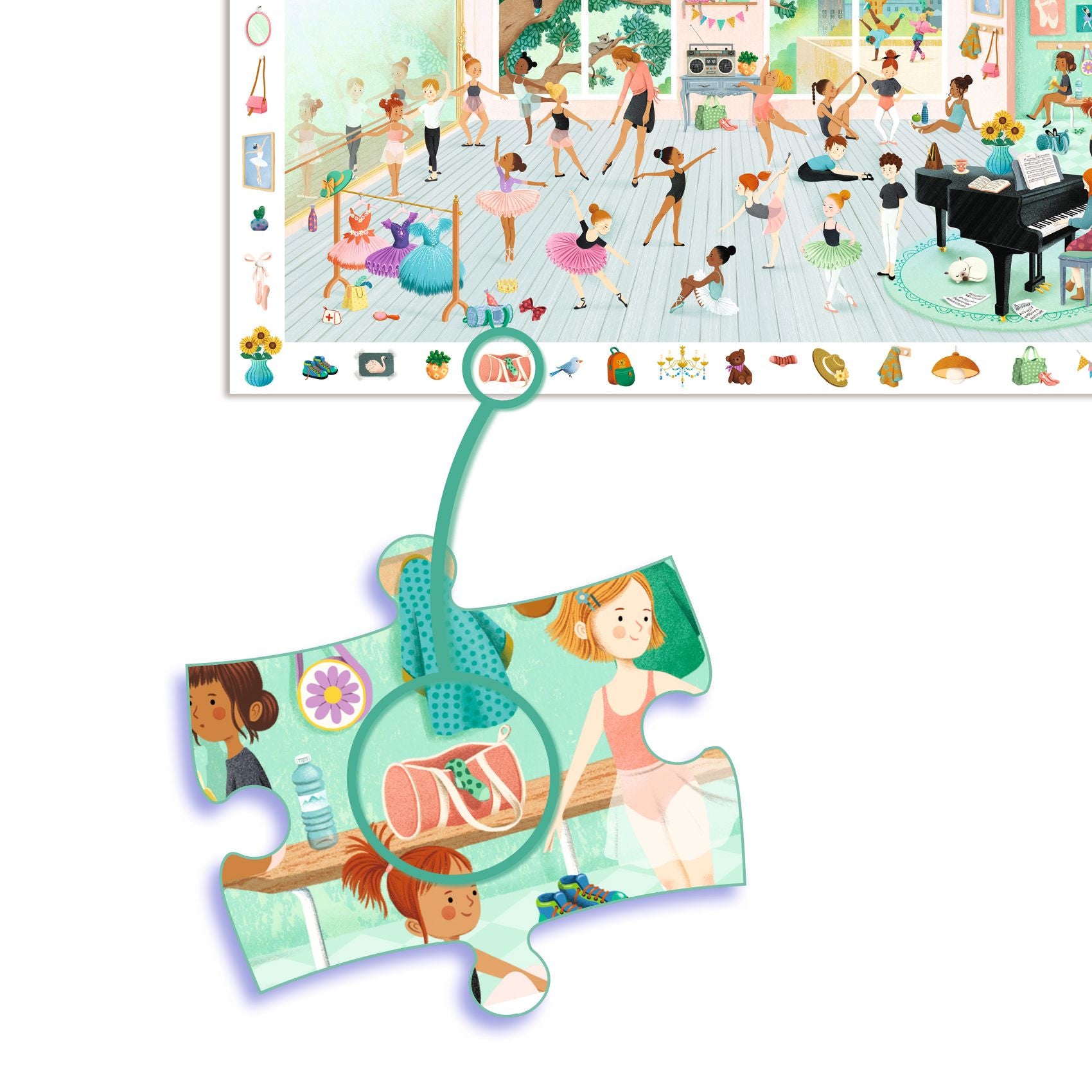 Djeco - The Dance School 100pc Observation Puzzle