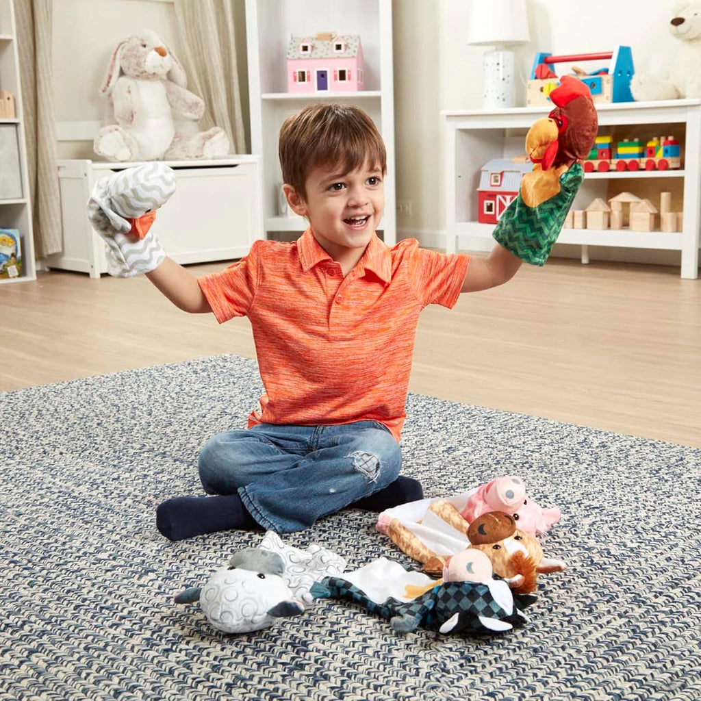 Melissa & Doug - Barn Buddies Hand Puppets (6 Pc)