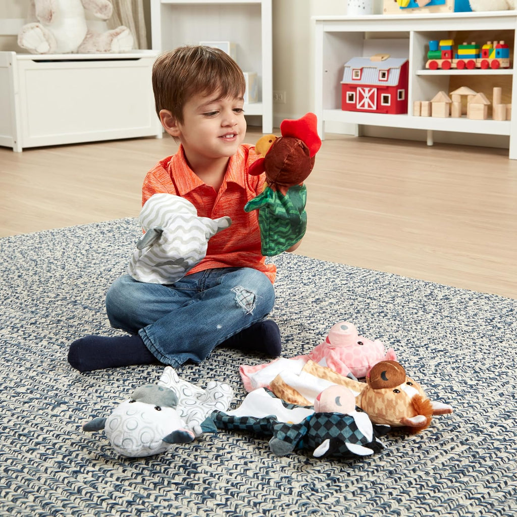 Melissa & Doug - Barn Buddies Hand Puppets (6 Pc)
