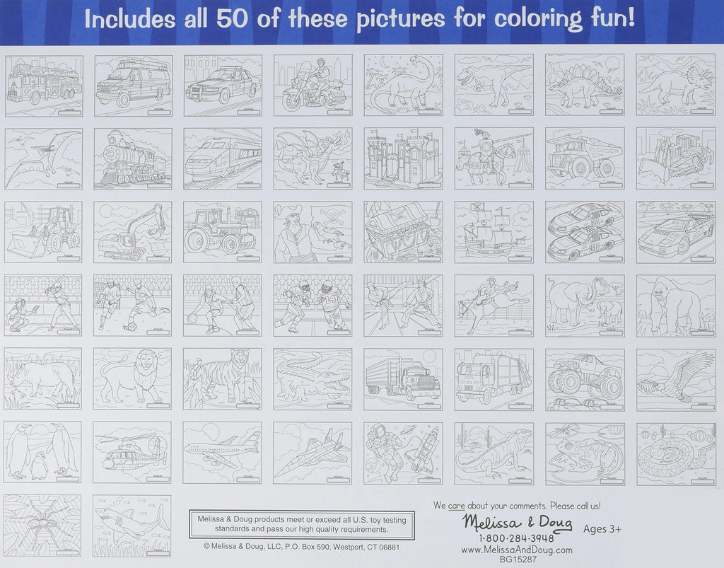 Melissa & Doug - Jumbo Colouring Pad - Blue