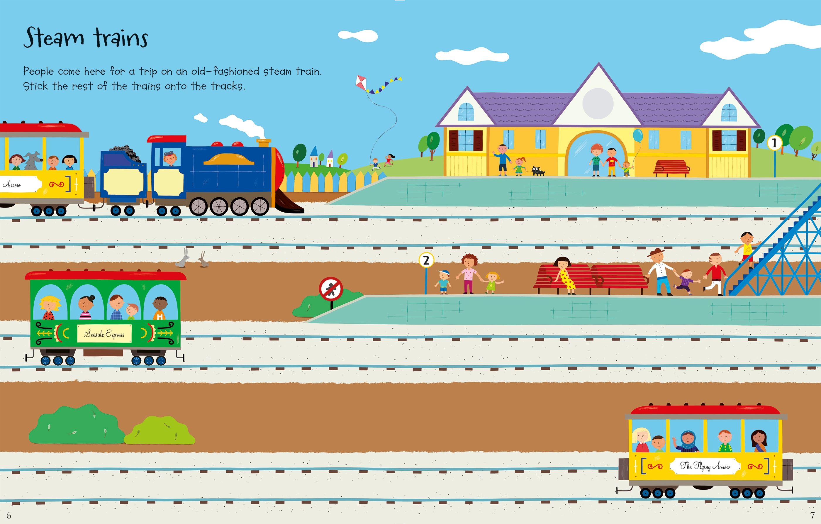Usborne - First Sticker Book Trains