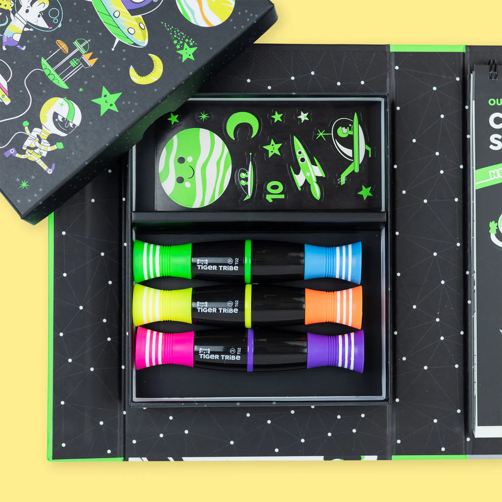 Tiger Tribe - Colouring Set Neon Outer Space