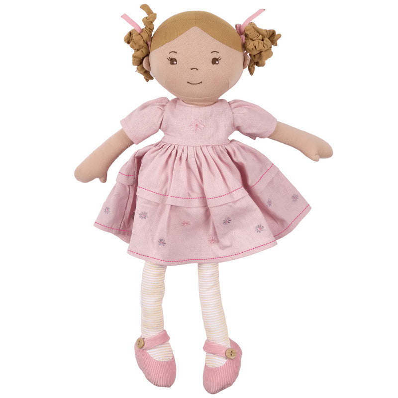 Bonikka - Amelia Linen Doll With Brown Hair