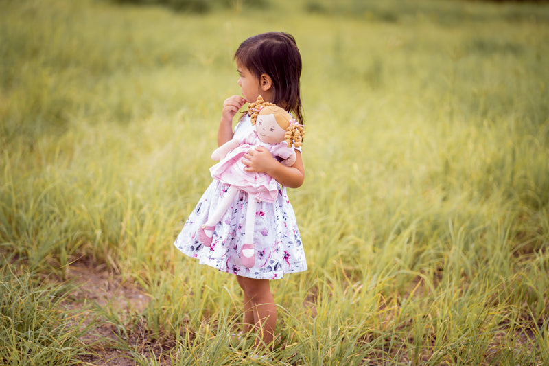 Bonikka - Amelia Linen Doll With Brown Hair