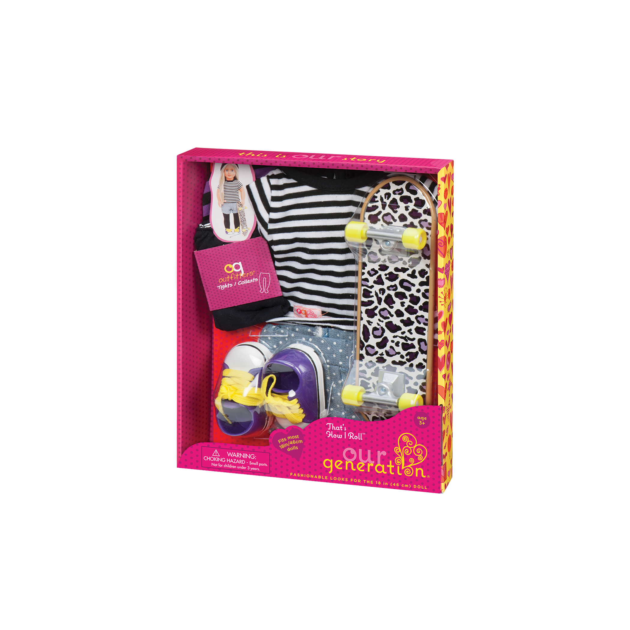 That's How I Roll package for skateboard outfits for 18-inch dolls