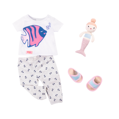 Seaside Sleepover Pajama Outfit for 18-inch Dolls