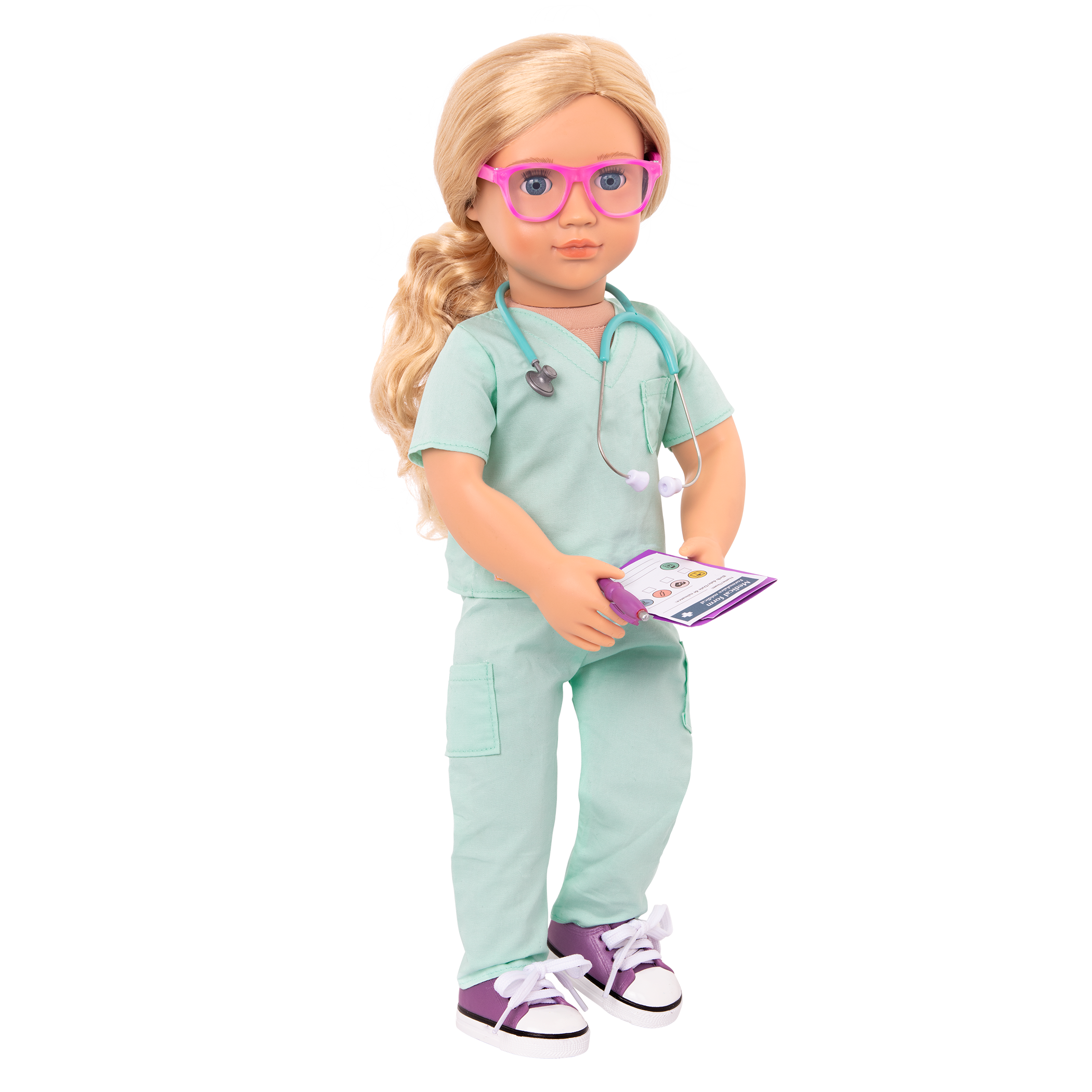 Surgeon scrubs and accessories for 18-inch doll