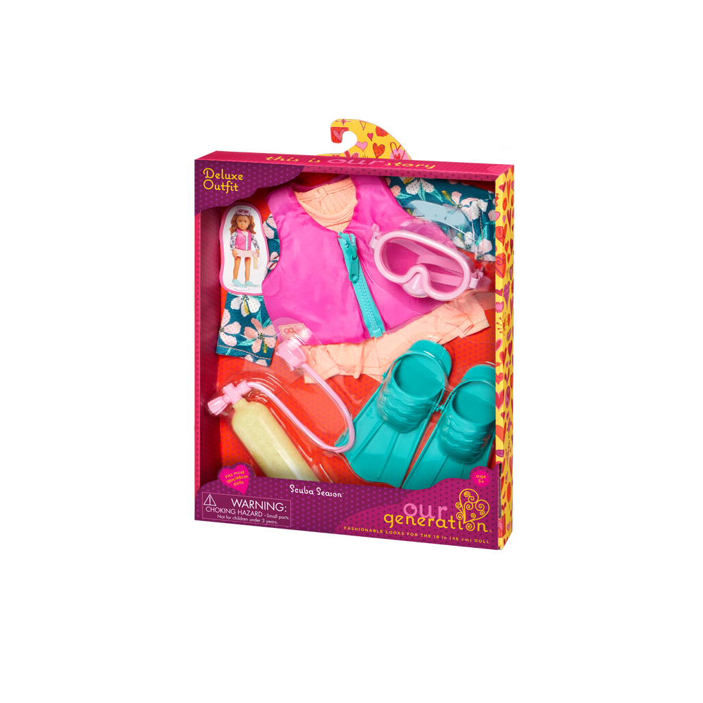 Scuba Season outfit for 18-inch dolls