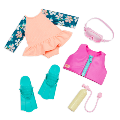 Scuba Season outfit for 18-inch dolls