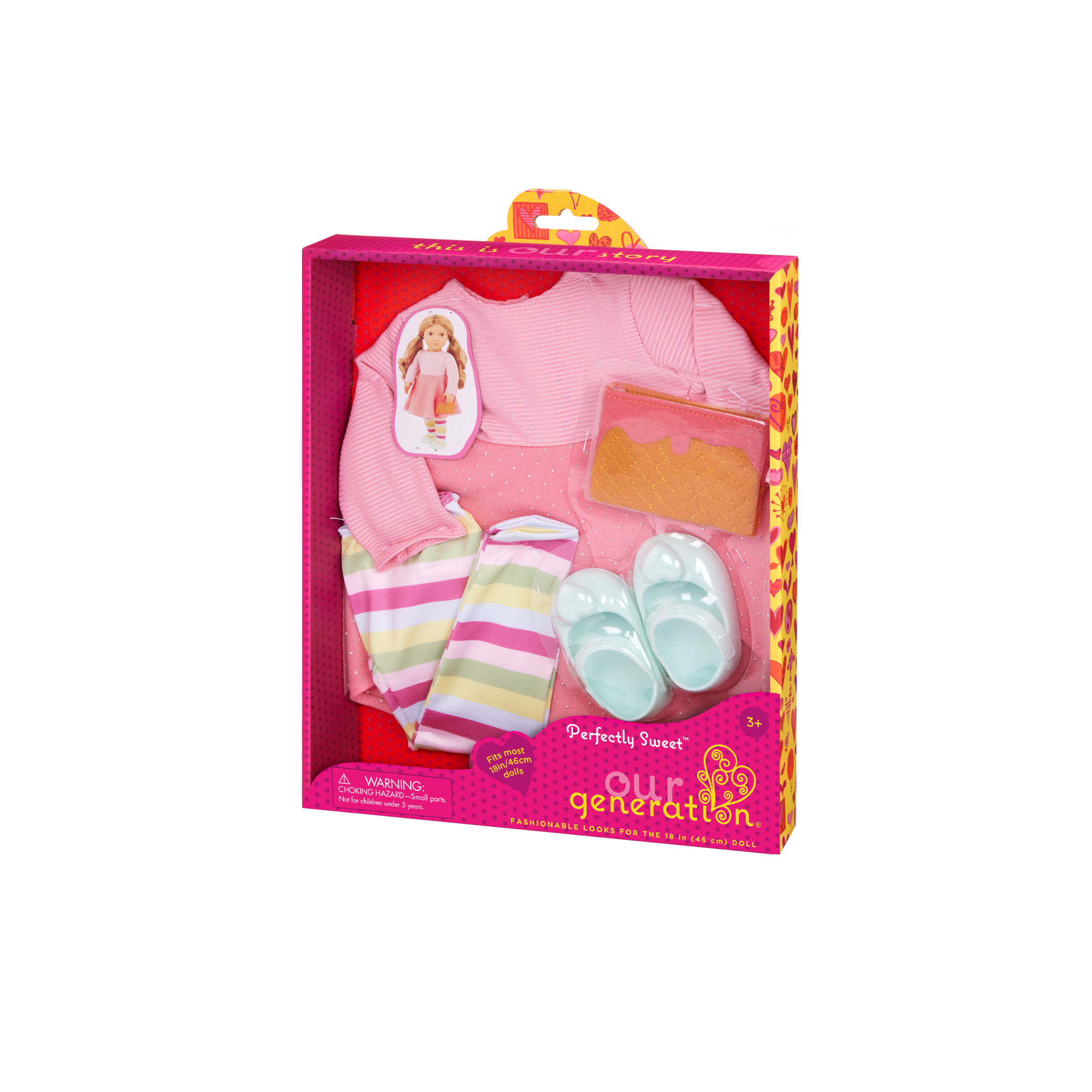 Our Generation Perfectly Sweet Ice Cream Outfit for 18-inch Dolls package