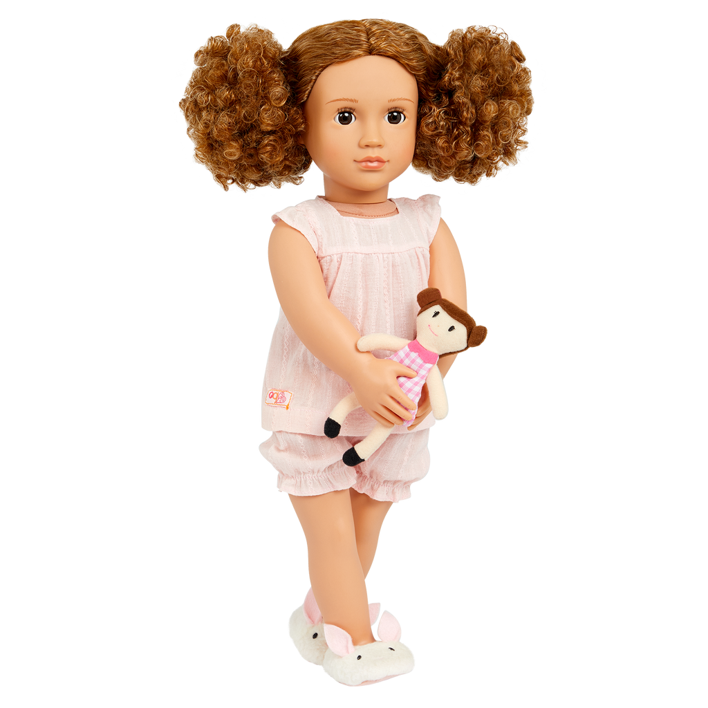 Pajama Outfit with Plush Toy for 18-inch Dolls