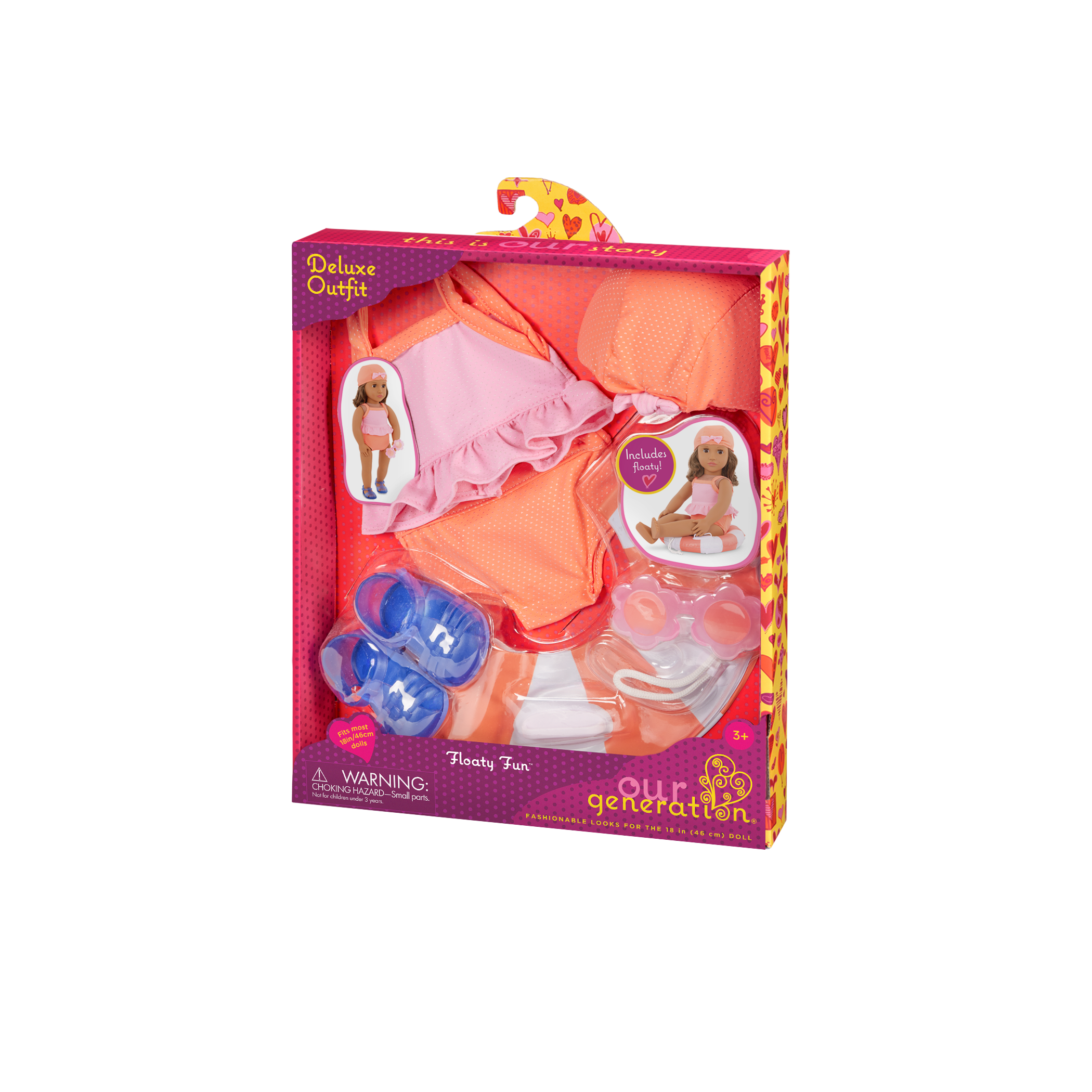 Our Generation Floaty Fun swimwear outfit for 18 inch dolls