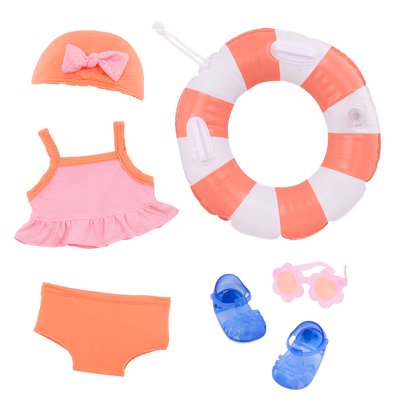 Our Generation Floaty Fun swimwear outfit for 18 inch dolls