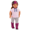 18-inch equestrian doll with reddish-brown hair and hazel eyes
