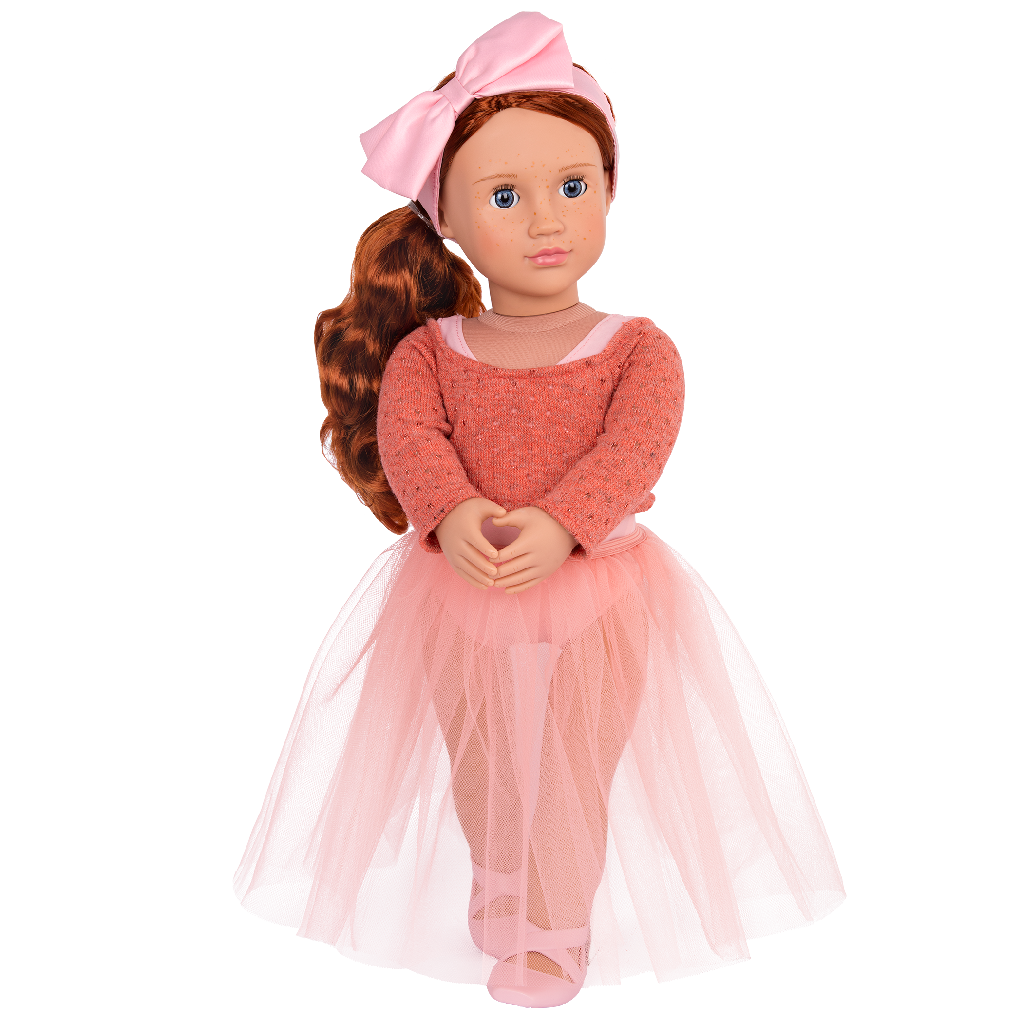 18-inch ballet doll with red hair and blue eyes