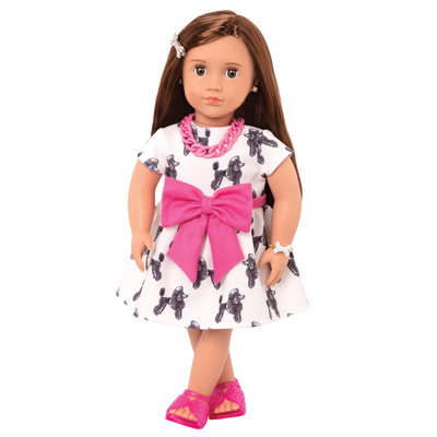 Our Generation Nancy jewelry girl 18-inch Doll brown haired and green eyed doll fashion accessory
