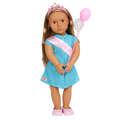 Our Generation Anita birthday girl 18-inch Doll brown haired and brown eyed doll for anniversary occasion
