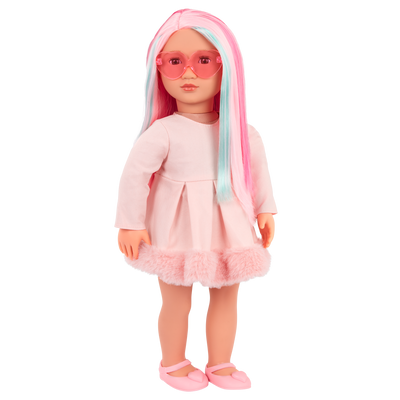 Our Generation 18-inch Multicolored Hair Doll Rosa