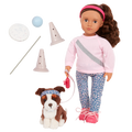 Our Generation 18-inch Dog Trainer Doll Natalia & Pet Plush Nillie