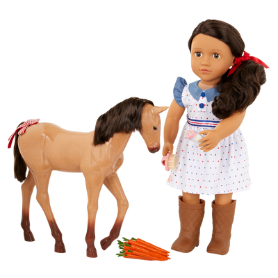 Our Generation 18-inch Equestrian Doll Daria & Foal