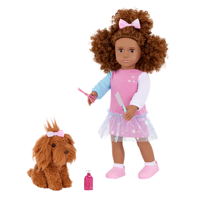 Our Generation Doll & Pet Set Safie & Puppy Ginger