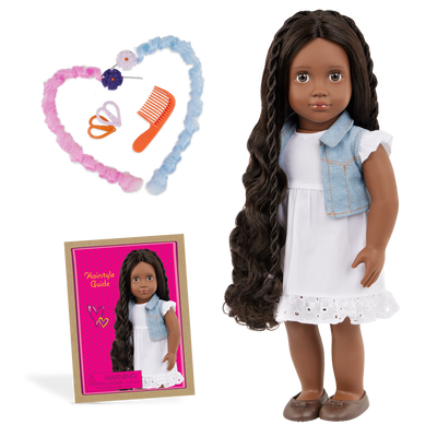 Our Generation Hair Play 18-inch Doll Patti with Hair Accessories and a booklet of hair styles