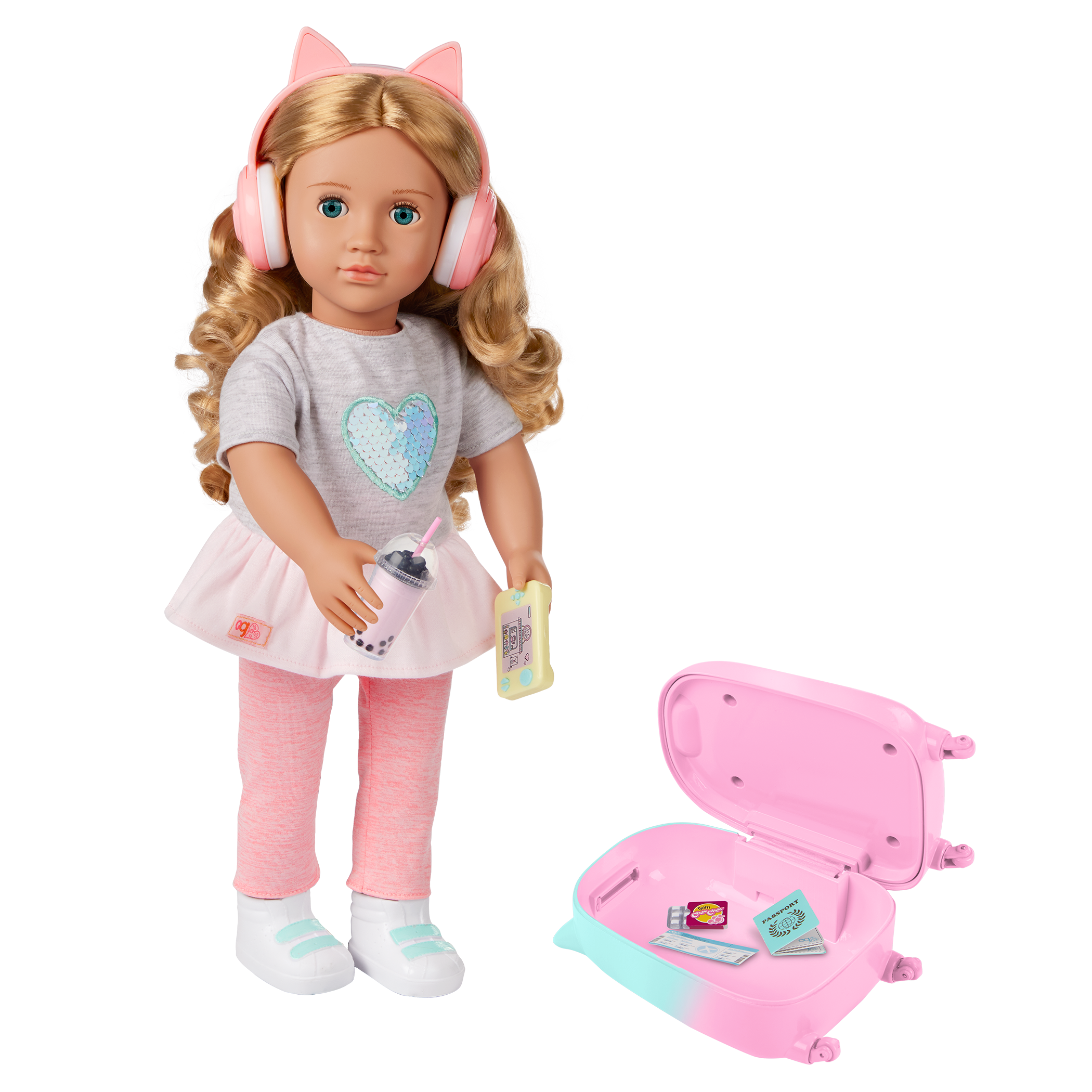Our Generation 18-inch Doll Linzi & Travel Accessories