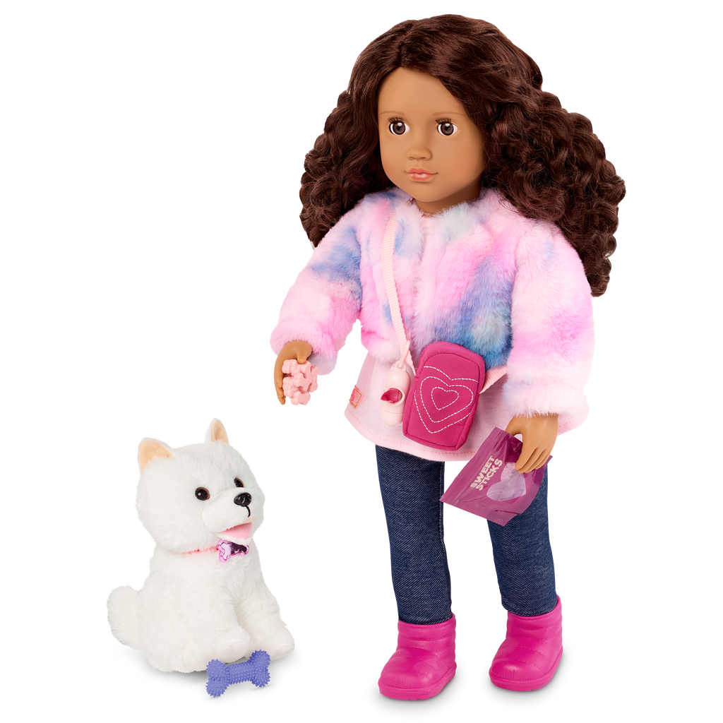 Our Generation 46 cm Doll Ines & Pet Puppy Jojo