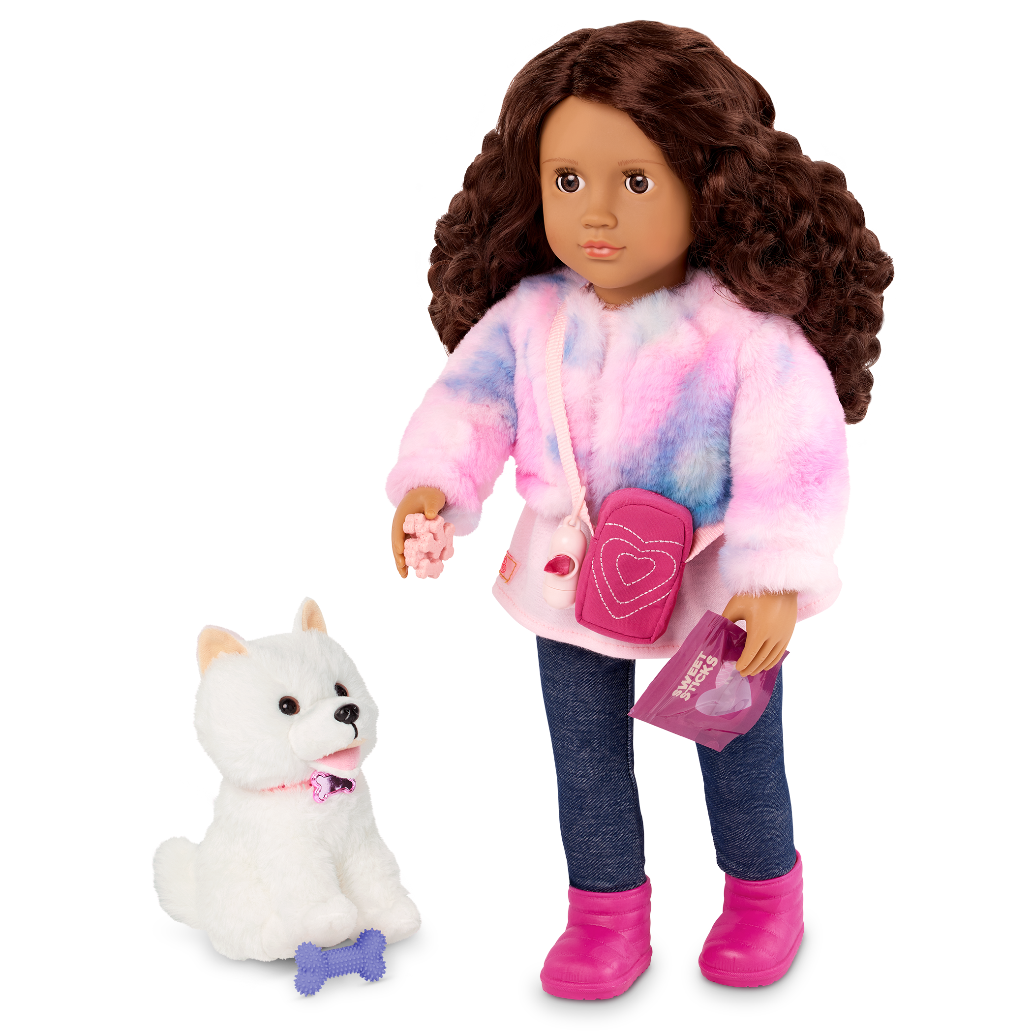 Our Generation 46 cm Doll Ines & Pet Puppy Jojo