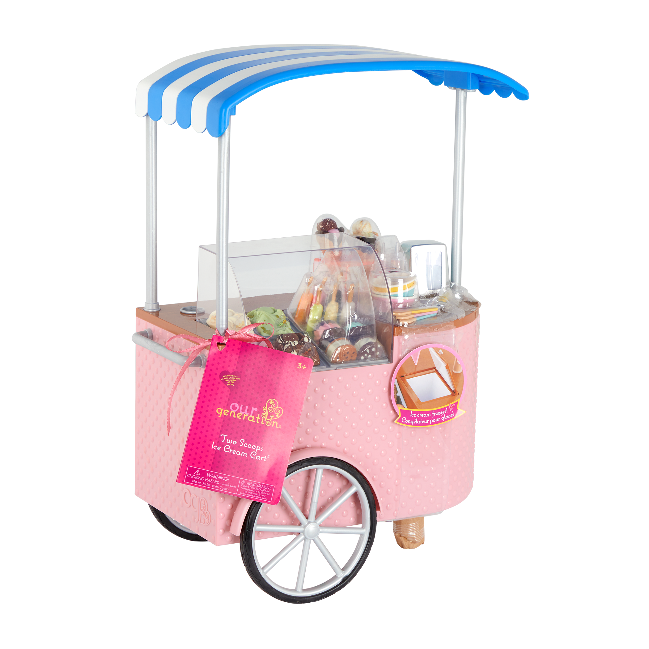 package of ice cream cart playset for 18-inch dolls