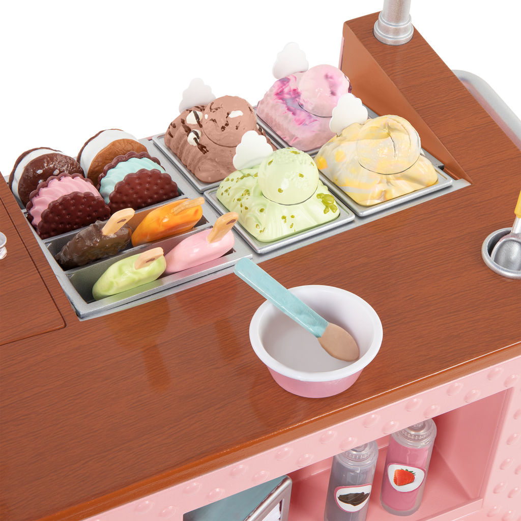 ice cream cart playset for 18-inch dolls