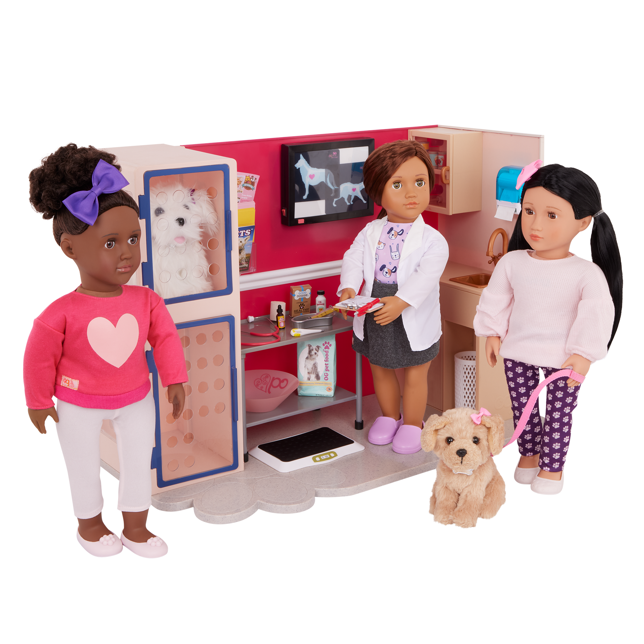 Our Generation Healthy Paws Vet Clinic pet vet playset for 6 inch pups and 18 inch dolls