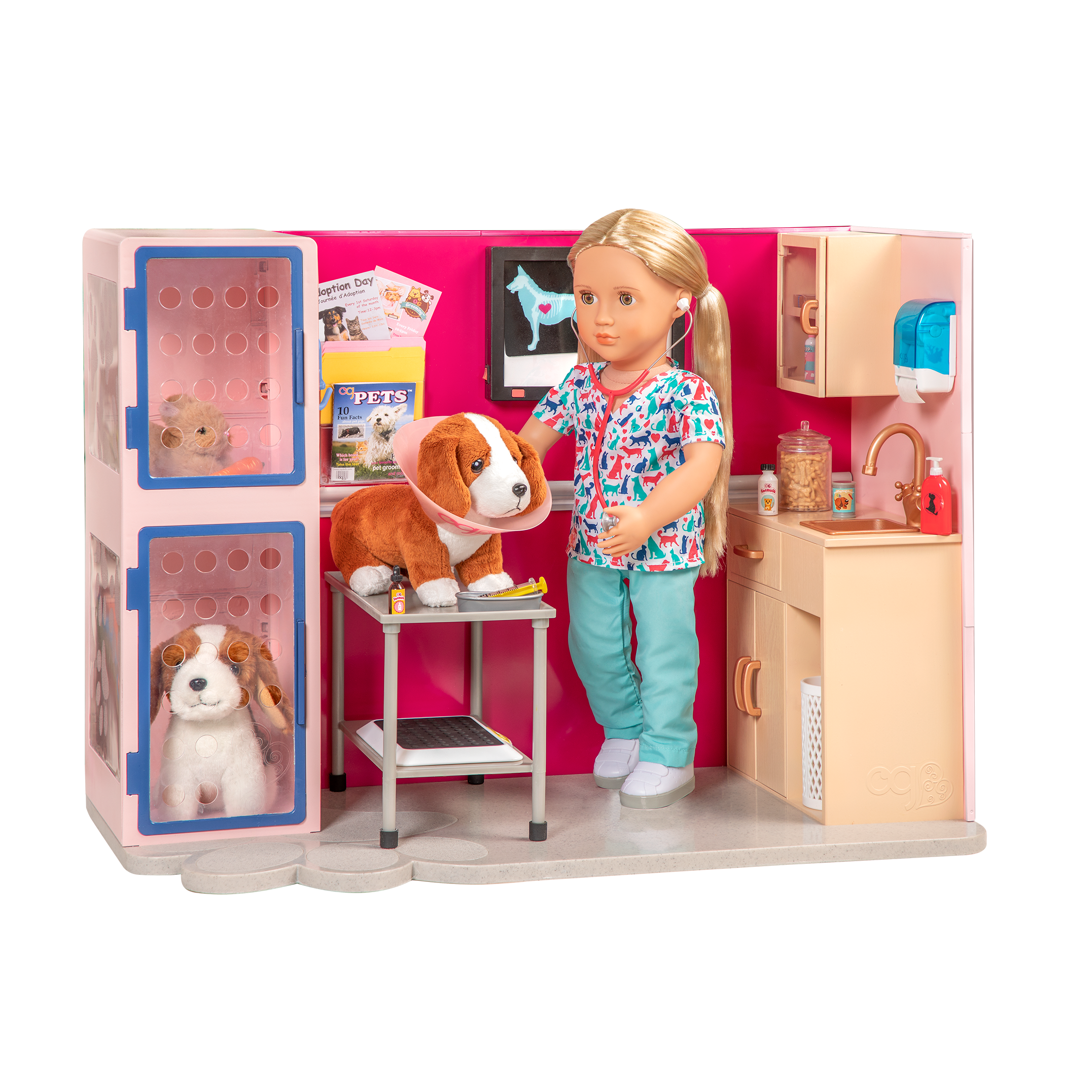 Our Generation Healthy Paws Vet Clinic pet vet playset for 6 inch pups and 18 inch dolls