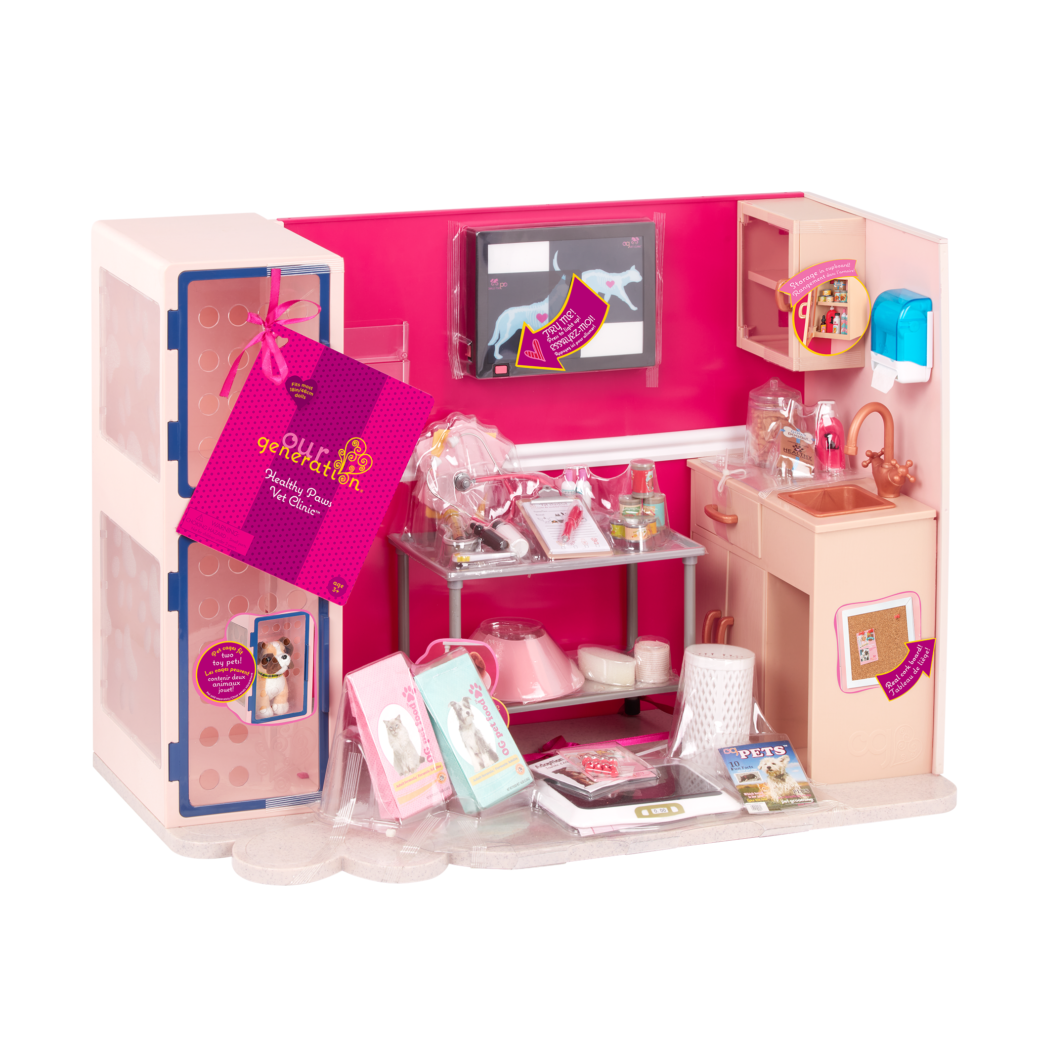 Our Generation Healthy Paws Vet Clinic pet vet playset for 6 inch pups and 18 inch dolls