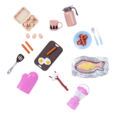 Our Generation Campfire Cookout Play Food Set for 18-inch Dolls